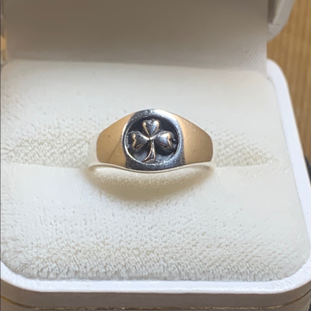 PSCL Silver 925 Clover Ring Size 6”